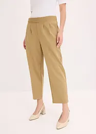 Jersey broek met bandplooien, bonprix