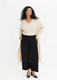 Twill broek met sierknopen, bonprix