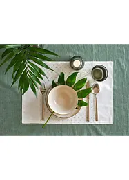 Placemats van biologisch katoen met borduursel (set van 2), bonprix