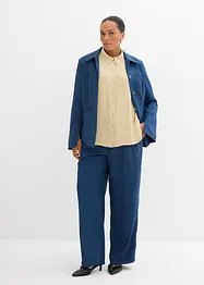 Oversized blouse van gestructureerde crêpe, bonprix