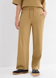 Wijde jersey broek van interlock, bonprix