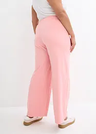 Wijde jersey broek van interlock, bonprix