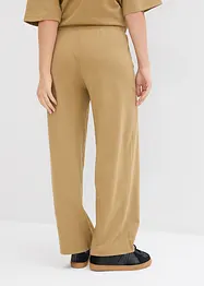 Wijde jersey broek van interlock, bonprix