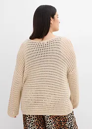 Boxy ajour trui met cut-outs, bonprix