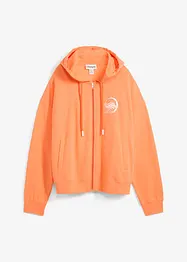 Sweatvest met capuchon van katoen, bonprix