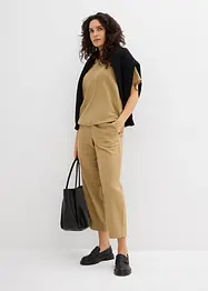 Slip-on broek met linnen, 7/8 lengte, bonprix
