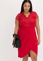 Mini jurk met kant, bonprix