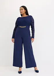 Jumpsuit met kant en kleine ketting, bonprix