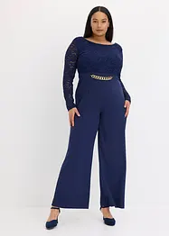 Jumpsuit met kant en kleine ketting, bonprix