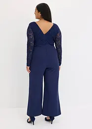 Jumpsuit met kant en kleine ketting, bonprix