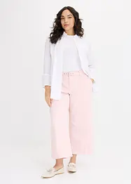 Stretch twill broek met riem, bonprix