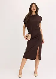 Asymmetrische jersey jurk met rimpels, bonprix