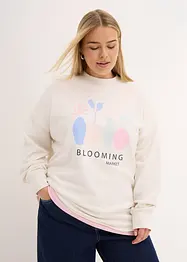 Oversized longsleeve van katoenmix, bonprix