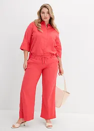Paperbag broek van luchtige linnenmix, bonprix