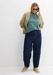 Balloon jeans high waist, super zacht, cropped, bonprix