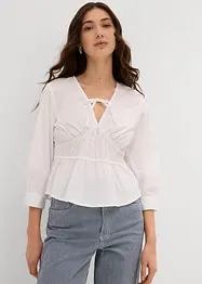 Blouse met plooitjes en elastische naden, bonprix