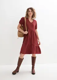 Oversized katoenen jurk van mousseline, bonprix