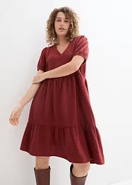 Oversized katoenen jurk van mousseline, bonprix