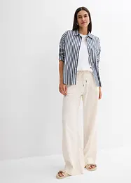Paperbag broek van luchtige linnenmix, bonprix