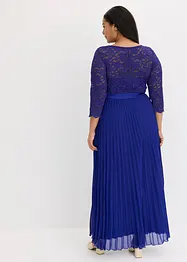 Chiffon jurk met kant en plissérok, bonprix