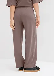 Wijde jersey broek van interlock, bonprix