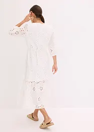 Midi jurk met broderie anglaise, bonprix
