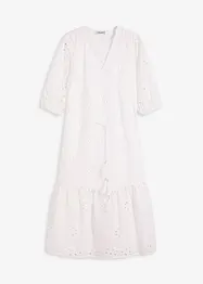 Midi jurk met broderie anglaise, bonprix