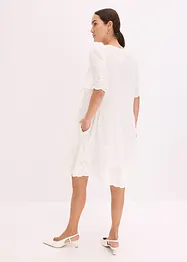 Mousseline jurk met broderie anglaise, bonprix