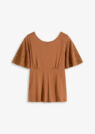 Shirt met kanten mouwen, bonprix
