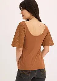 Shirt met kanten mouwen, bonprix