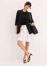 Twill short met ceintuur, bonprix