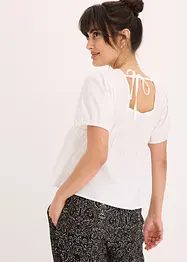 Blouse met pofmouwen en knopen, bonprix