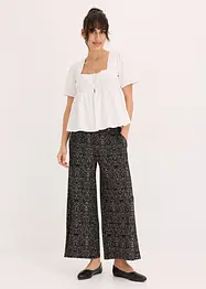 Blouse met pofmouwen en knopen, bonprix