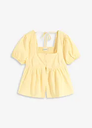 Blouse met pofmouwen en knopen, bonprix