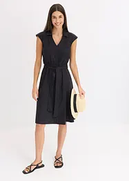 Jurk met strikceintuur, bonprix