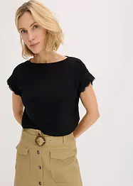 Shirt met crochet-kant, bonprix