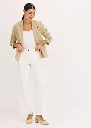 Twill broek van katoen met bandplooien, bonprix