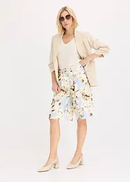 Bermuda met viscose en bandplooien, bonprix