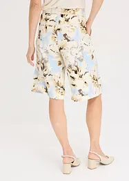 Bermuda met viscose en bandplooien, bonprix
