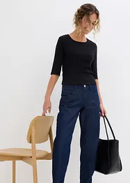 Barrel jeans mid waist, biologisch katoen, bonprix