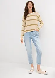 Mom jeans, high waist, low stretch cropped, bonprix