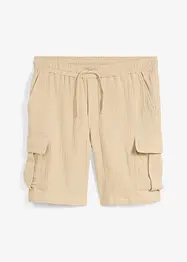 Bermuda van luchtige mousseline, regular fit, bonprix