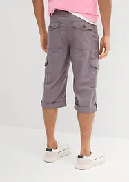 Lange cargo bermuda met linnen, regular fit, bonprix