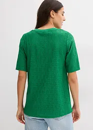 Crêpe shirt met broderie anglaise, bonprix