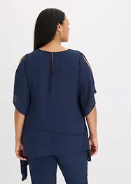 Puntig toelopende blouse in layerlook, bonprix