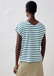 Linnen shirt met vleermuismouwen en V-hals, bonprix