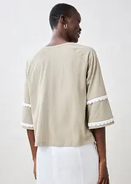 T-shirt met zijde, bonprix