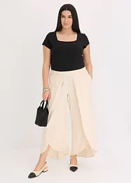 Broek cropped met split, bonprix