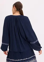 Oversized blouse met borduursel, bonprix