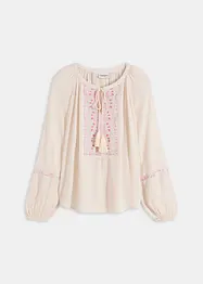 Oversized blouse met borduursel, bonprix